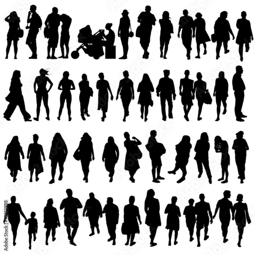 "people black vector" 스톡 이미지, 로열티프리 벡터 파일 : Fotolia.com - 이미지 45312988