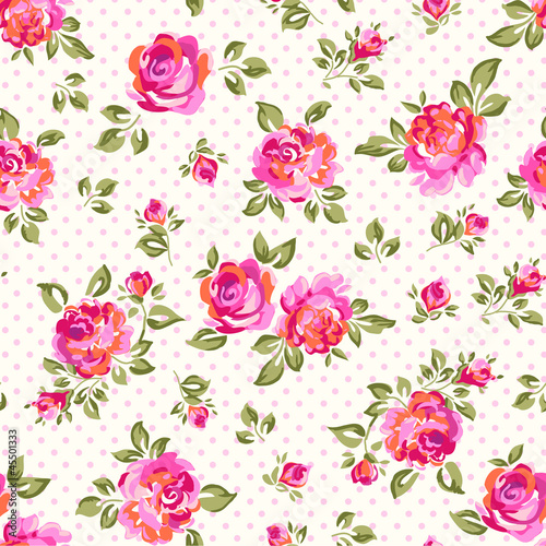 Fototapeta bright seamless rose background