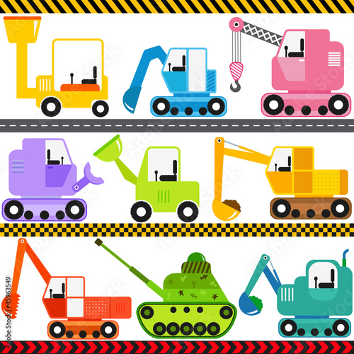  Vector Icons : Tractor / Engineering Vehicles / Transportation