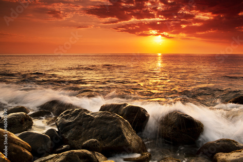 Sunset over sea