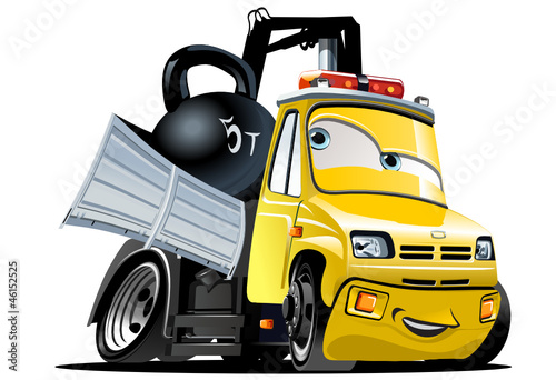 Fototapeta Vector Cartoon Tow Truck