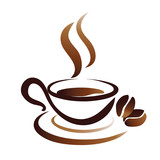 vector sketch of coffee cup  icon