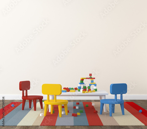Fototapeta Interior of playroom kidsroom