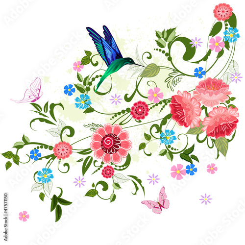 Lacobel floral ornament for your design