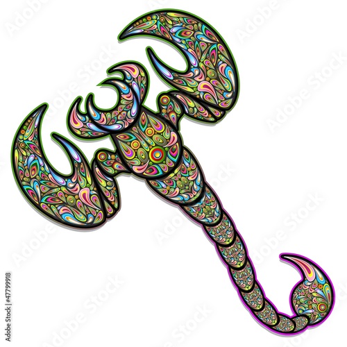 Lacobel Scorpion Psychedelic Art Design Scorpione Psichedelico Pop Art