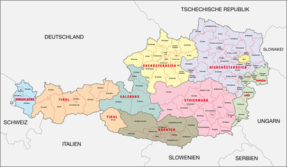 Karte österreich Bezirke | creactie
