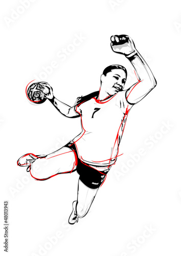 Fototapeta handball player