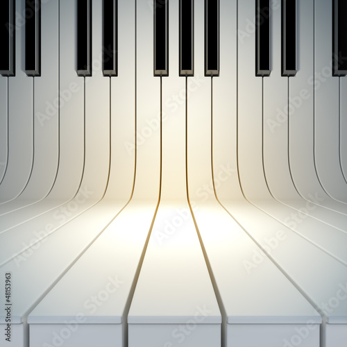 Lacobel blank surface from piano keys