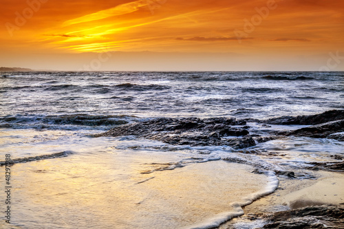 Sunset over the Atlantic Ocean