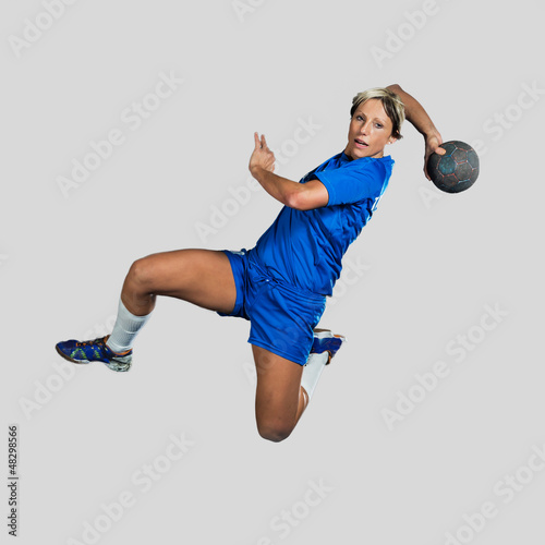 Fototapeta Handballerin beim Torwurf