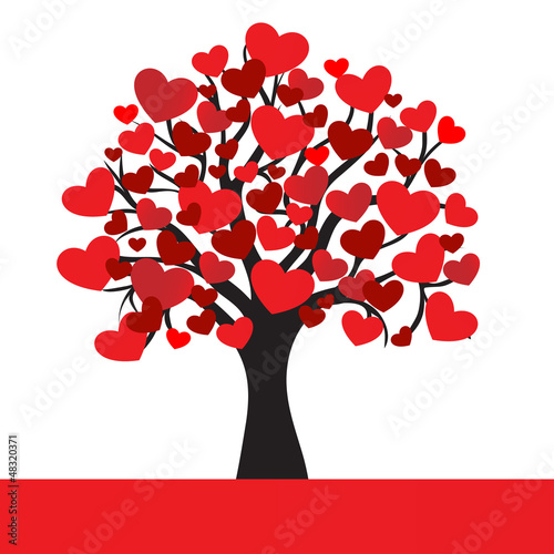 Lacobel abstract heart tree