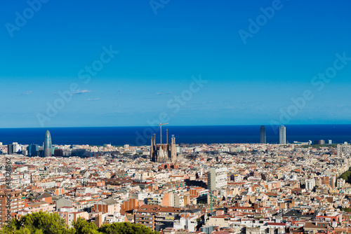 Lacobel Cityscape of Barcelona. Spain.