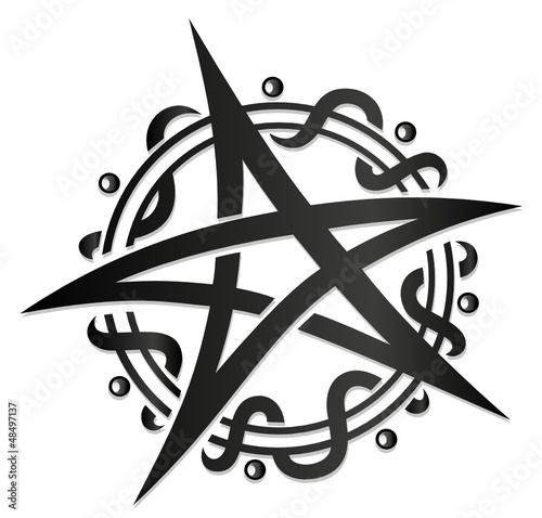 stern-pentagramm-tribal-tattoo