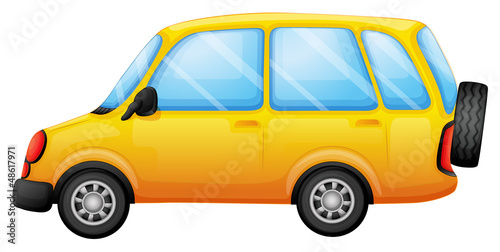  A yellow van