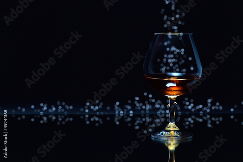  snifter with brandy