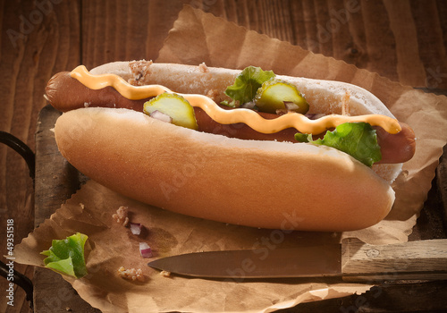  Hotdog with mustard