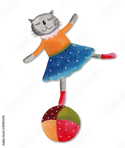  the cat on the ball
