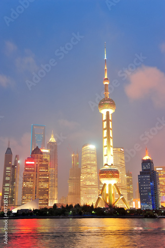 Lacobel Shanghai skyline at night