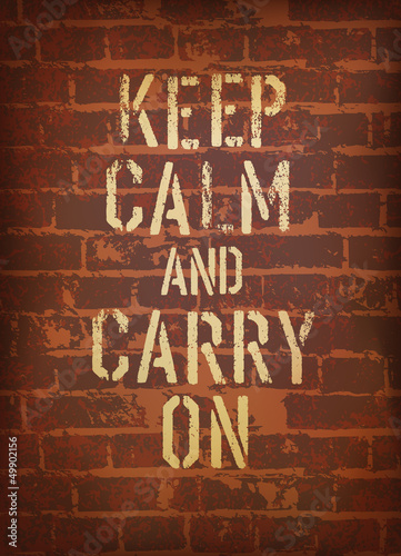 Lacobel The words keep calm and carry on. Vector, EPS10