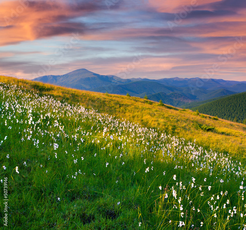 piekny-lato-zmierzch-w-gorach-z-piorkiem