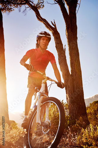 Fototapeta mountain bike athlete