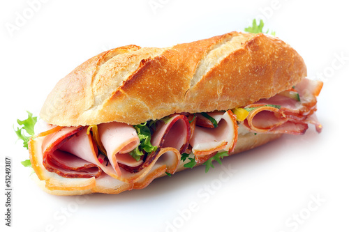  Ham and lettuce sandwich