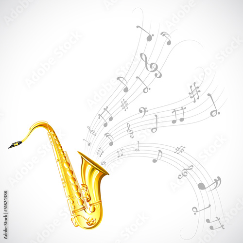 Fototapeta Music Tune from Saxophone