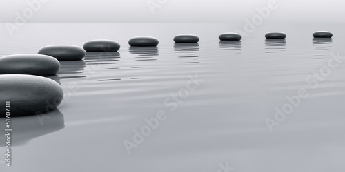  Row of stones leading to the horizont
