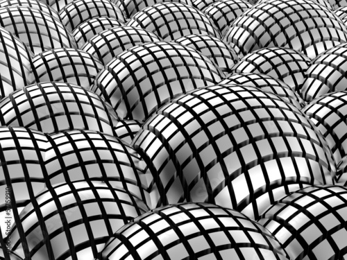 Fototapeta Abstract metal spheres background