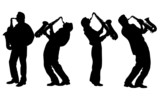 silhouette of jazz musician