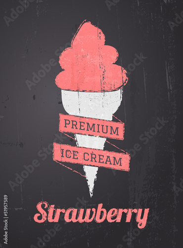 Fototapeta Chalkboard Ice Cream Design