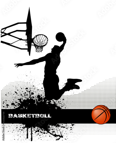 Lacobel basketball match on grunge background