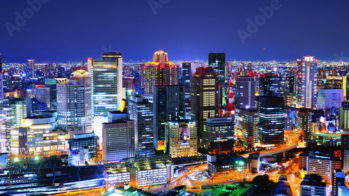 Fototapeta Osaka, Japan Cityscape