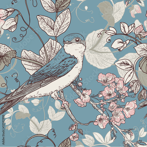  The wallpaper in vintage style