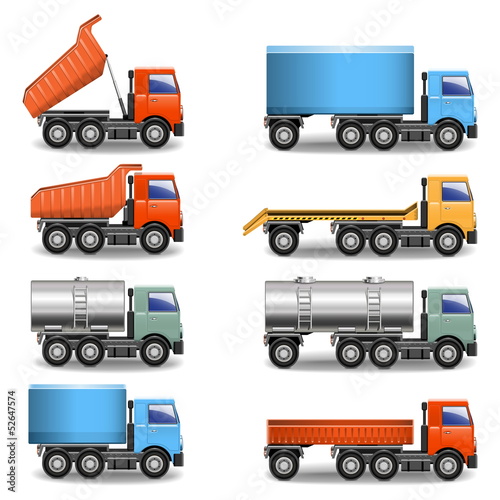  Vector truck icons