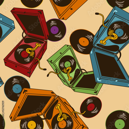 Lacobel Seamlees pattern of gramophones