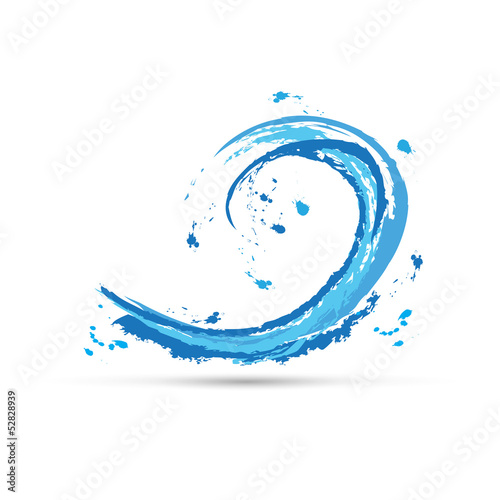 Fototapeta Abstract blue wave