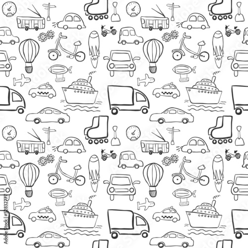  Travel signs seamless pattern