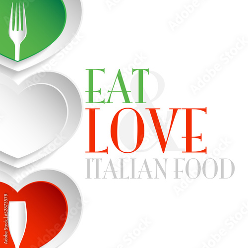 Fototapeta Eat & Love italian food