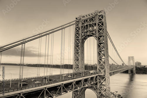 George Washington Bridge black and white