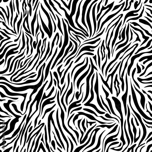 Fototapeta black and white seamless zebra background