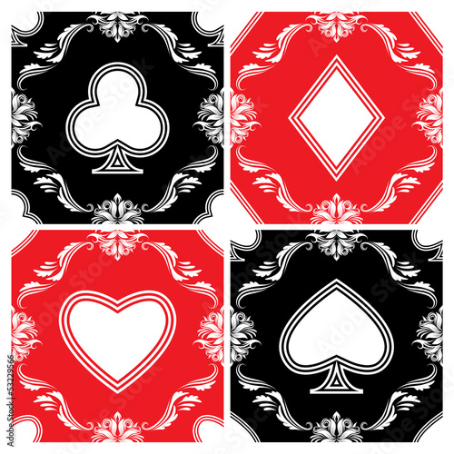 Fototapeta Playing Card Ornamental Pattern