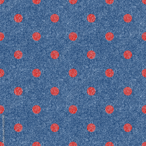 Fototapeta jeans geometric retro seamless polka-dot background