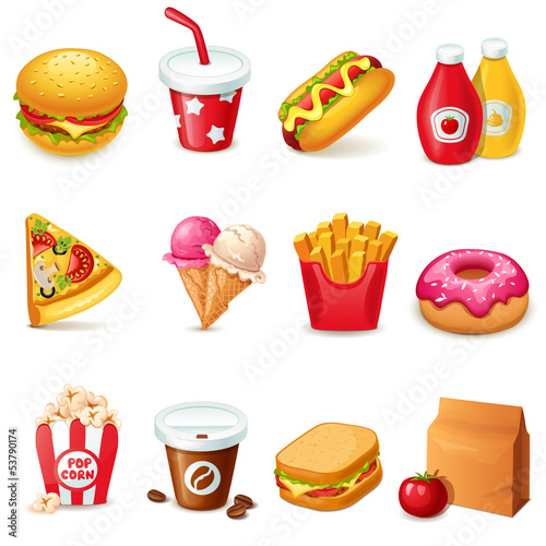 Fototapeta Food icons