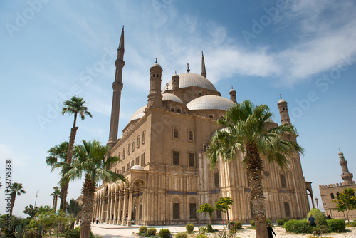 Mosque of Muhammad Ali (Alabaster Mosque) in Cairo, Egypt.