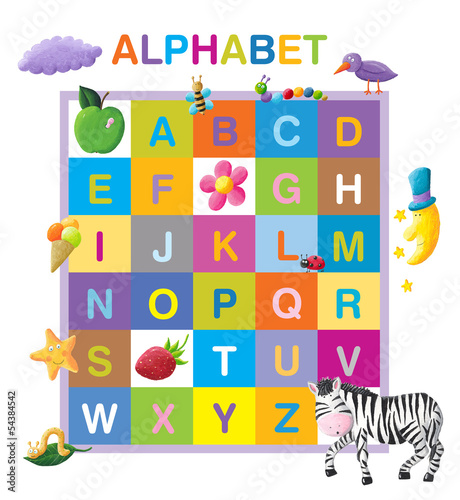 Fototapeta Funny alphabet
