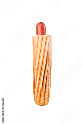 Lacobel Hotdog isolated on white background