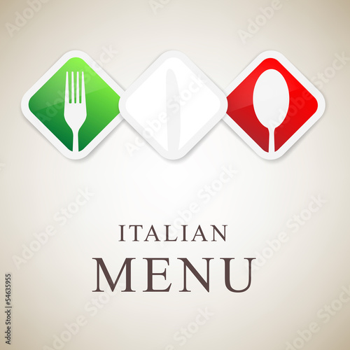 Fototapeta Italian menu