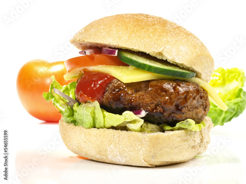 Fototapeta Hamburger im Brötchen