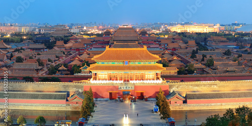 Fototapeta Forbidden City at dusk